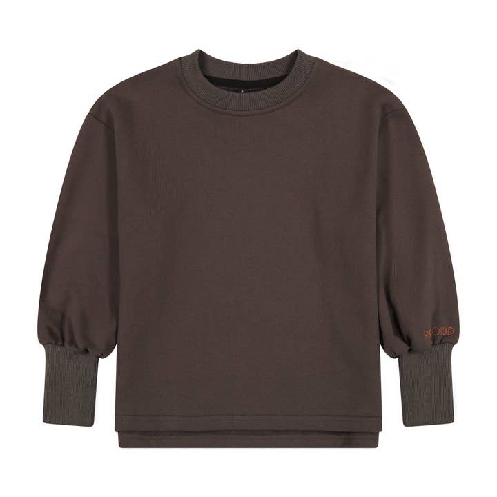 Sweatshirt Meninas Crop por atacado de Retro Kid