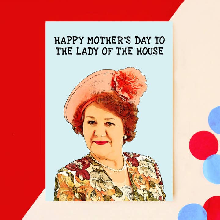 Funny Hyacinth Bucket Mother's Day Card for wholesale by Of Life & Lemons