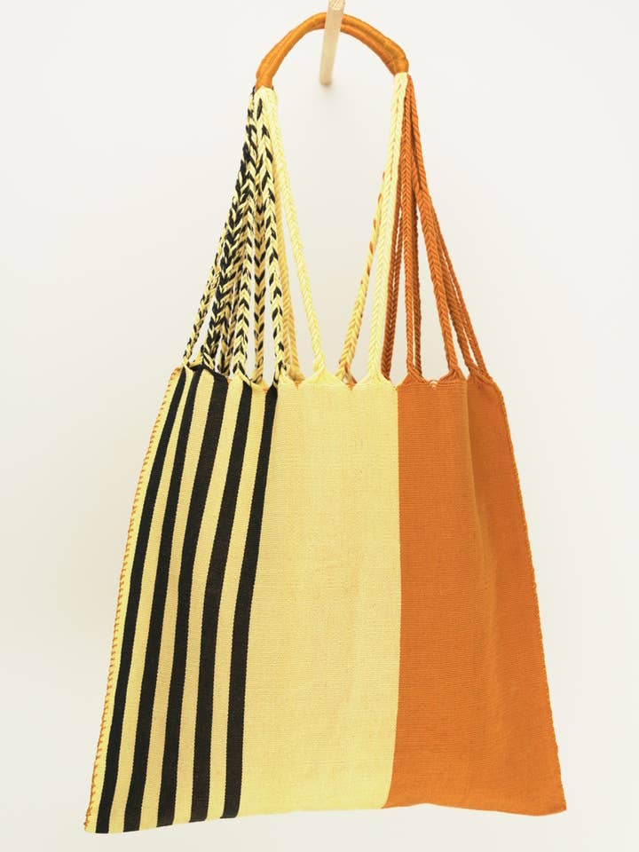 001 BLACK & MUSTARD TOTE BAG for wholesale by Rikita Chic
