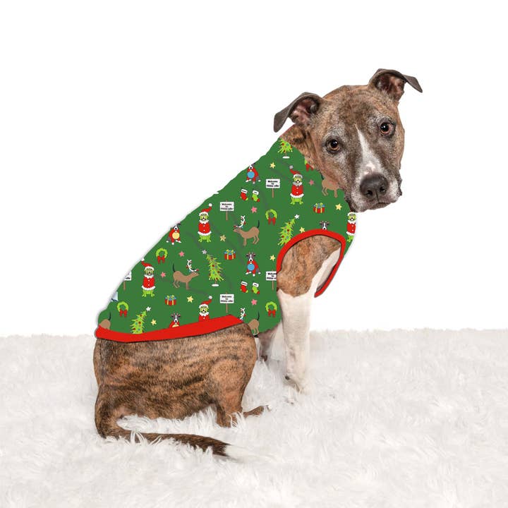 *PRE-ORDER* How the Pittie Stole Christmas- Green Muscle Tee for wholesale by Pittie Clothing Co.