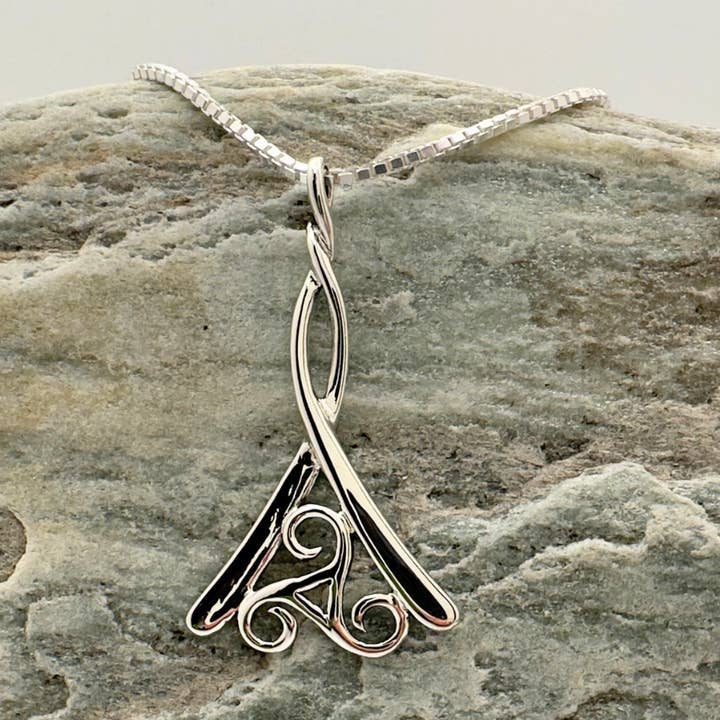 Pathways of Strength - Triskelion Pendant in Sterling Silver for wholesale by The Green Gecko