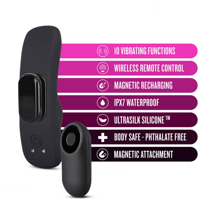 Blush - Wholesale Sex Toy - Temptasia - Remote Control Panty Vibe - Black