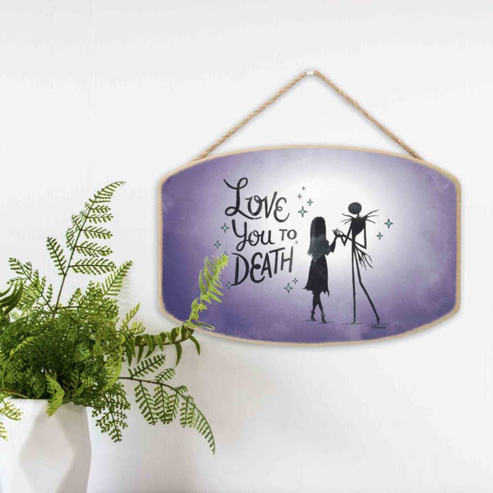 Open Road Brands, LLC - Wholesale Sign - The Nightmare Before Christmas Love You to Death Wall Decor
