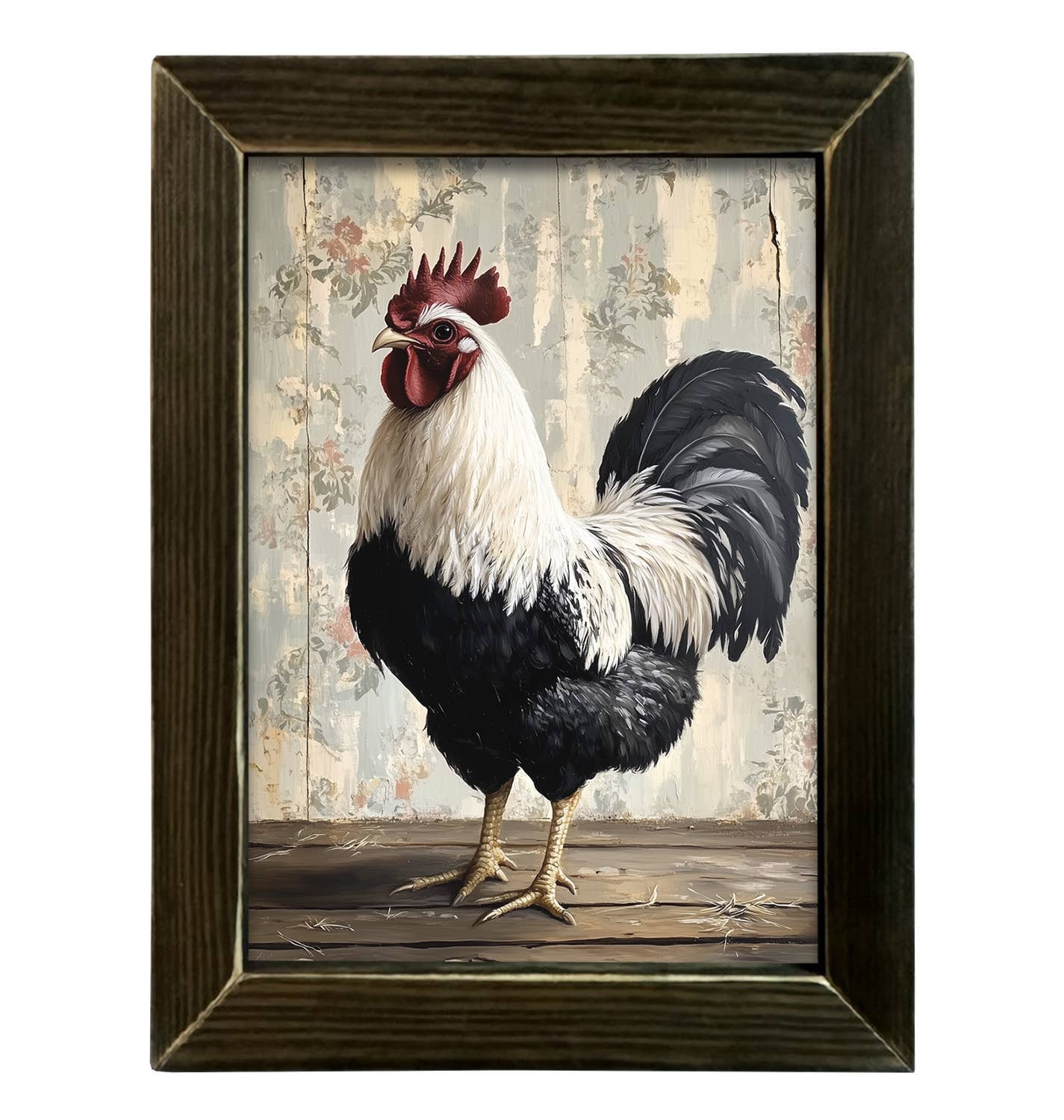 JanMichaels Art & Home - Vente Enseigne murale - HMK522L Coq Vintage2