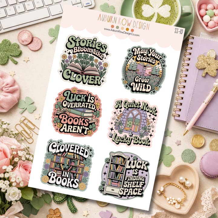 St. Patrick's Day Boglige Klistermærkeark for engroshandel hos Auburn Row Design