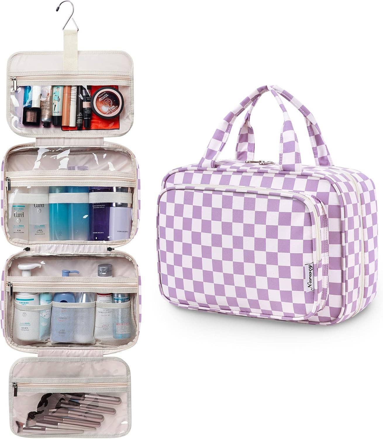 wandf – Großhandel Schmink-/Kosmetiktasche – Hängender Kulturbeutel für Frauen Reise-Make-up-Tasche123