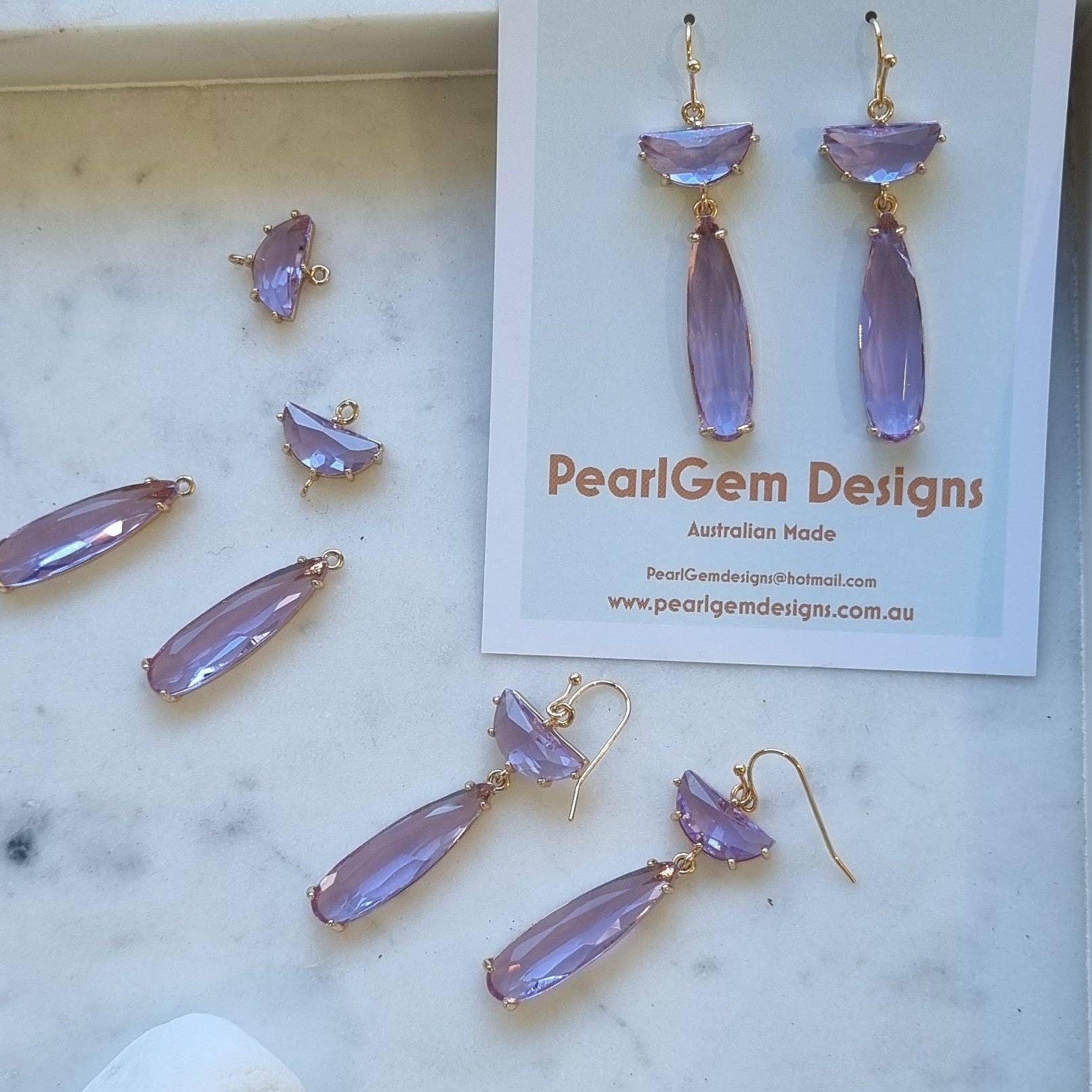 PearlGem Designs - Wholesale Dangle Earrings - Gaeb Quartz drop Earring10