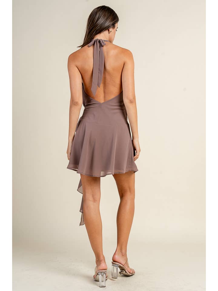 PRIVY - Wholesale Dress - Women's - BD13069E_DROP WAIST WRAP HALTER DRESS2