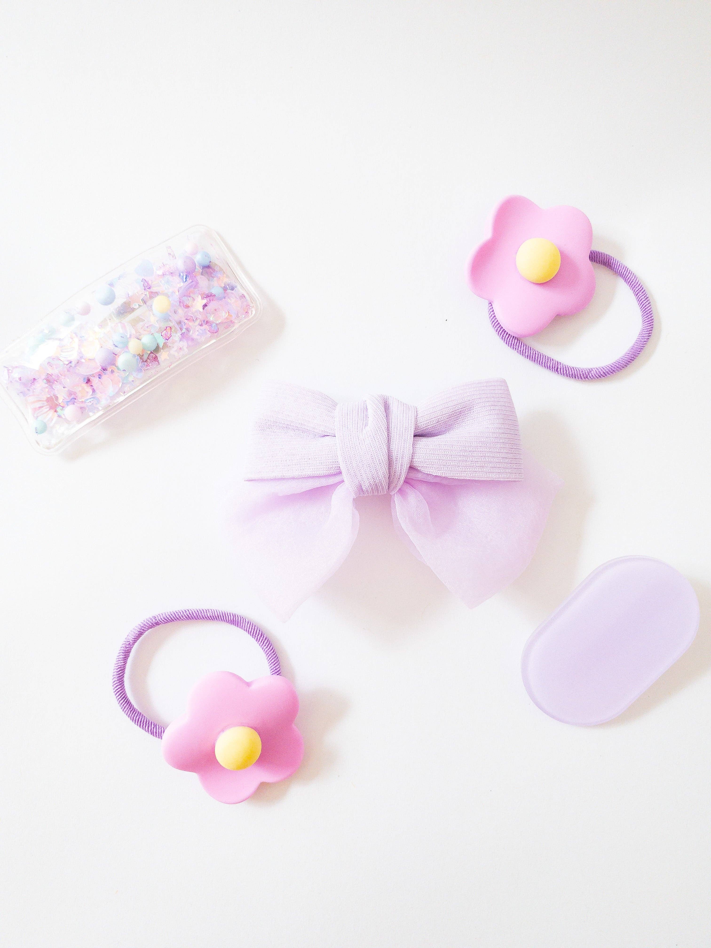 Eggy Cakes - Wholesale Haaraccessoireset - kinderen - Shay Bow and Confetti 5-delige haarclipset19