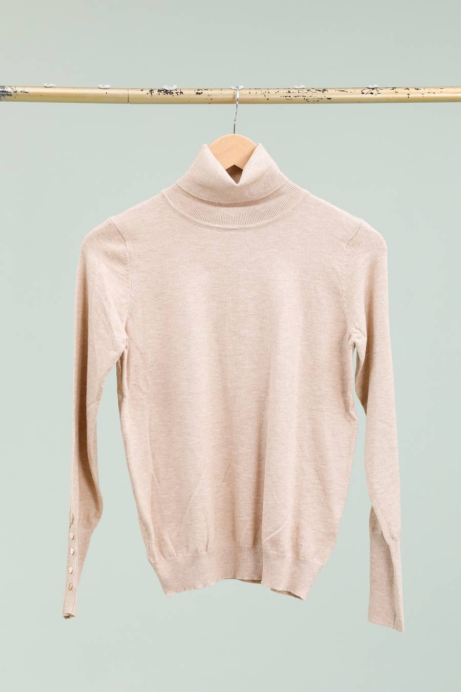 DIX-ONZE - Wholesale Knit Sweater - Women's - Basic Turtleneck Sweater – The Warm Essential with Button Details5