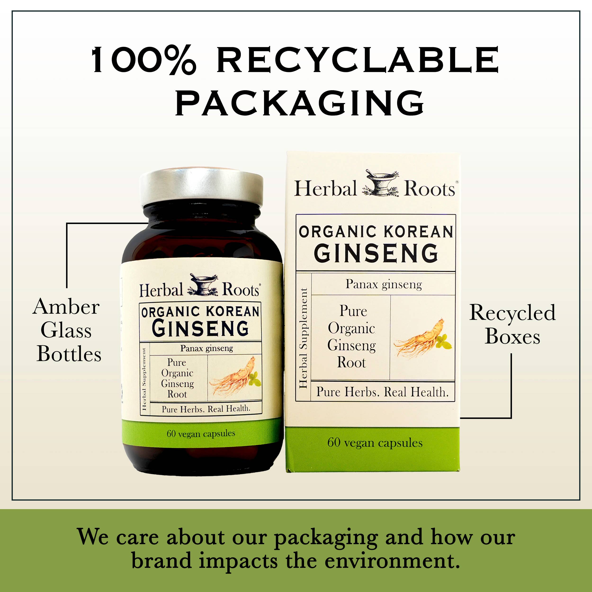 Herbal Roots - Wholesale Oral Supplement/Vitamin - Herbal Roots Organic Korean Ginseng Root Capsules3