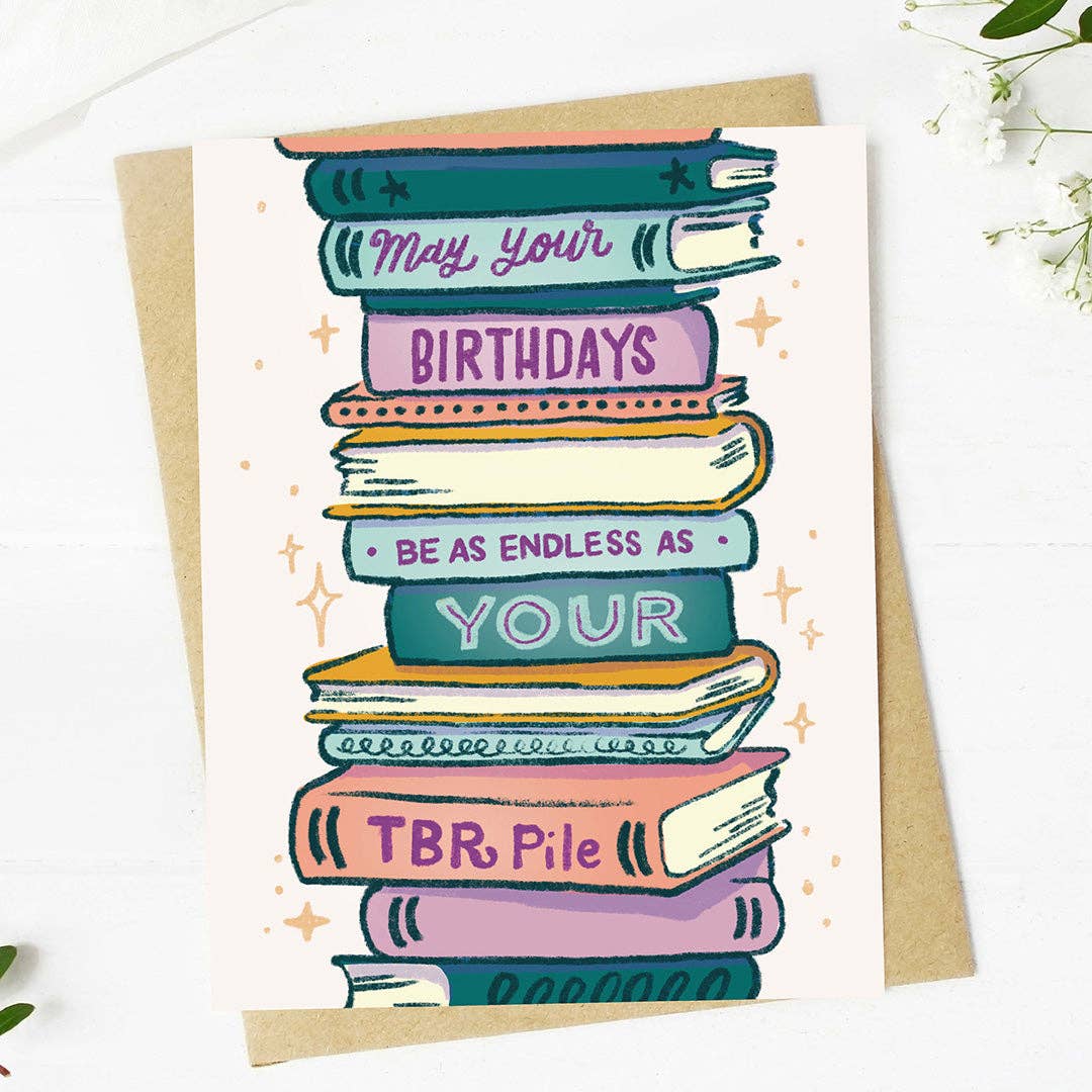 Big Moods - Wholesale Birthday Card - Endless TBR Pile Bookish Birthday Card3