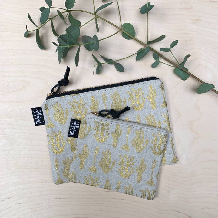 PACIFIC ZIPPER POUCH IN SUNRISE DESERT for wholesale by Frankie & Coco PDX