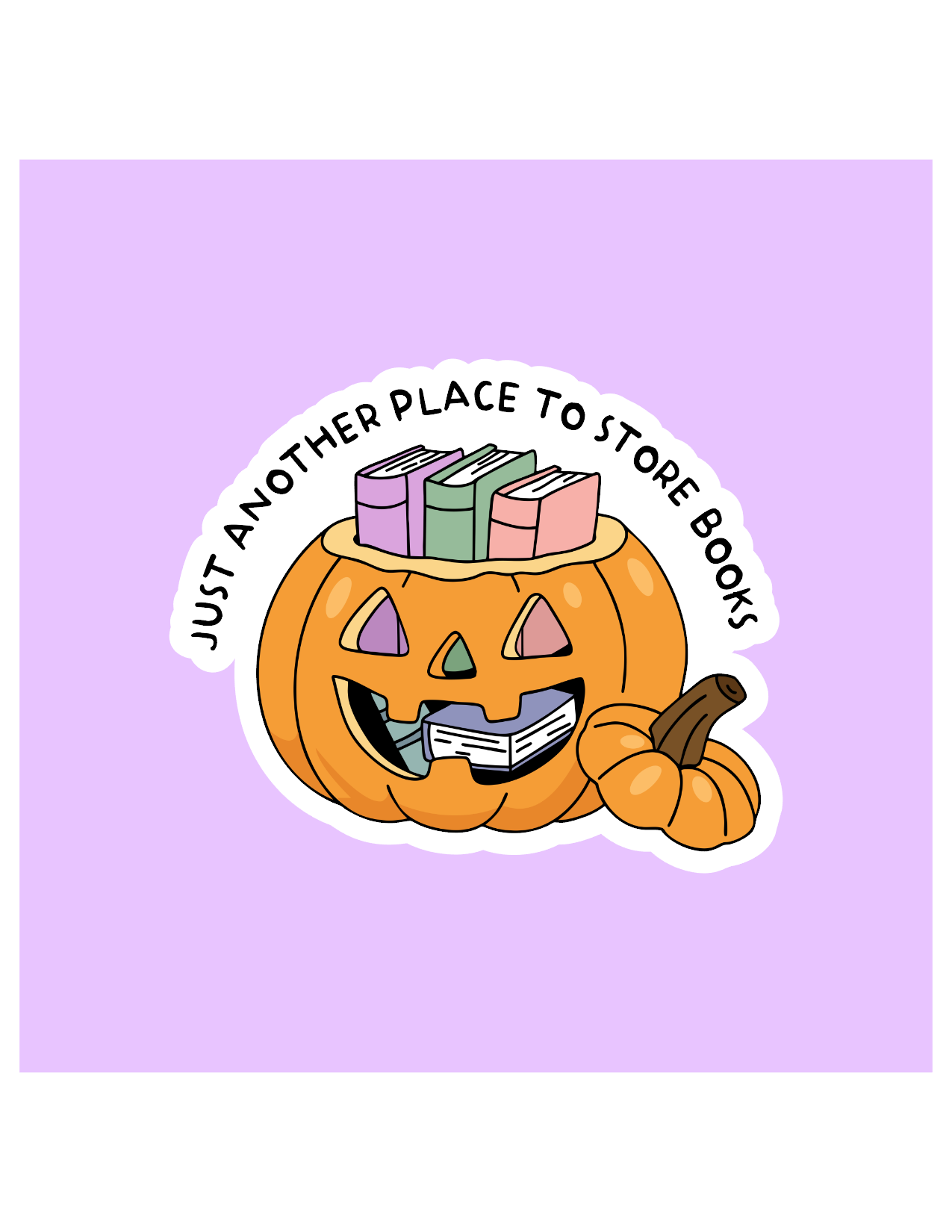 Shadows of Sunshine - Wholesale Sticker - Pumpkin Book Storage Sticker0