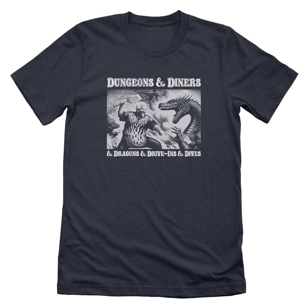 Let's Get This Thread - Wholesale Screen Printed T-Shirt - Unisex - Dungeons and Diners and Dragons and Drive Ins and Dives Vintage11