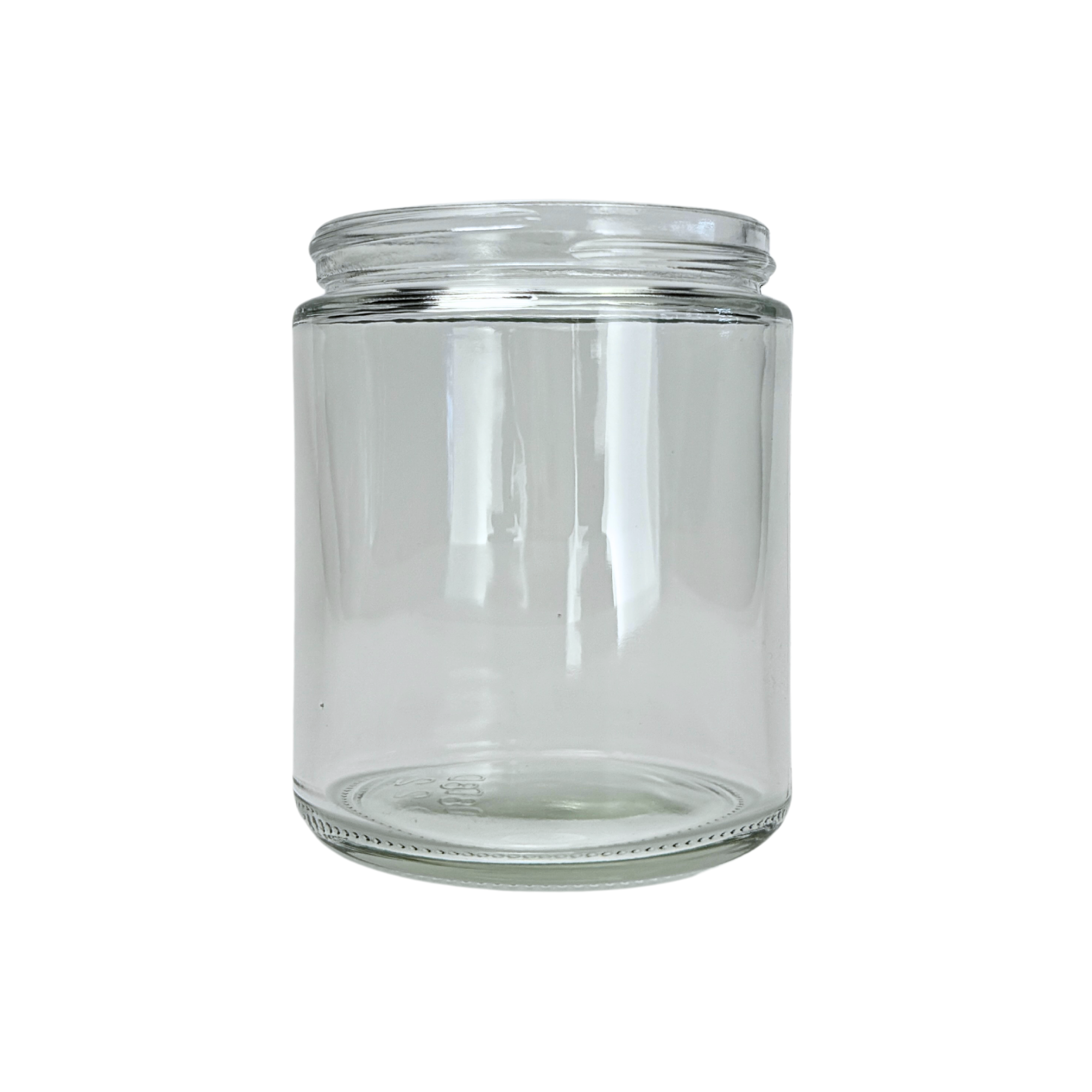 The Bottle Shoppe - Wholesale Jar - 8oz Clear Glass Straight Sided Jar with Brushed Gold Lid4