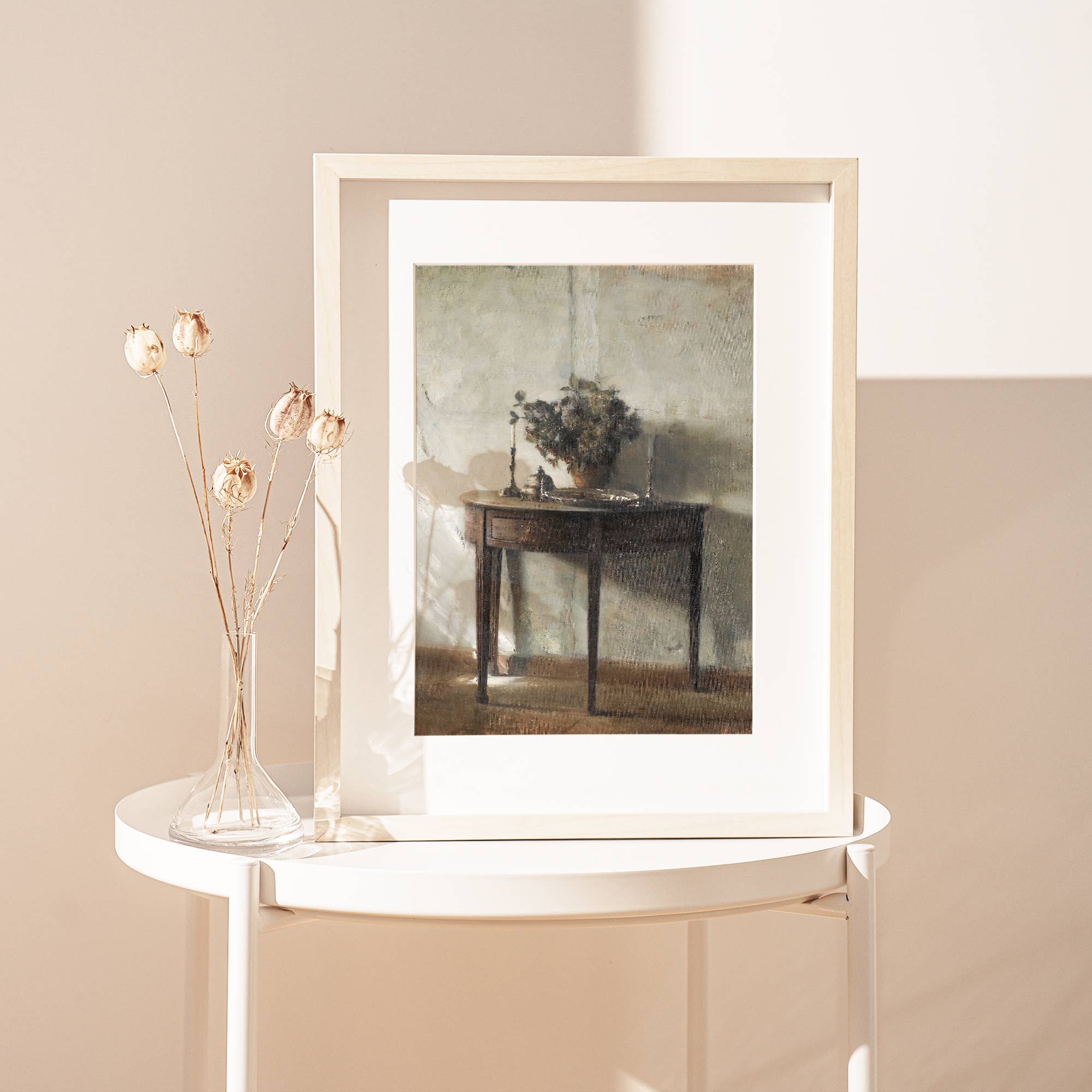 Sugar & Canvas - Wholesale Art Print - Vintage Farmhouse Table Interior Art Print VP2337