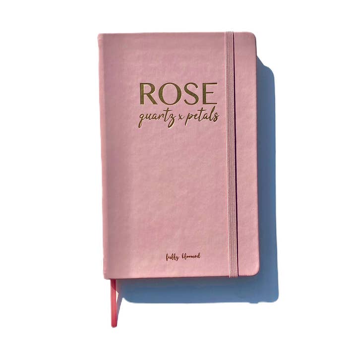 Fully Bloomed - Wholesale Journal/Diary - "Rose Quartz x Rose Petals" Vegan Leather Journal