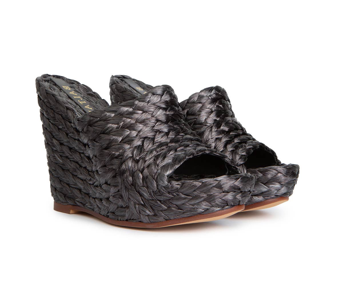 SS- KATE, lead shiny raffia wedge for wholesale on Faire1