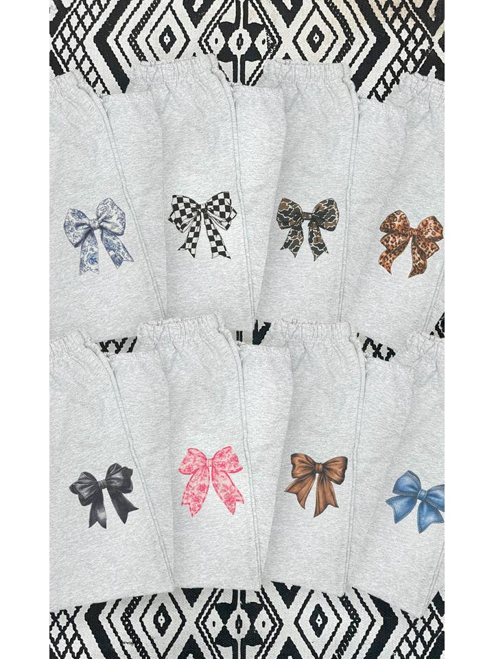 Sugar Stitch - Wholesale Lounge Sweatpants/Joggers - Women's - Big On Bows Graphic Sweatpants1