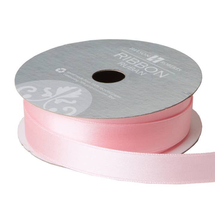 Pastel Pink Ribbon - Fancy Satin 5/8" for wholesale by Jillson & Roberts