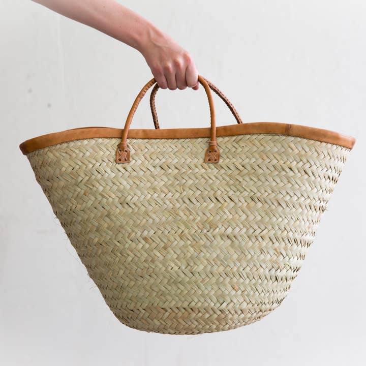 Leather Rim Basket for wholesale by Amani ya Juu