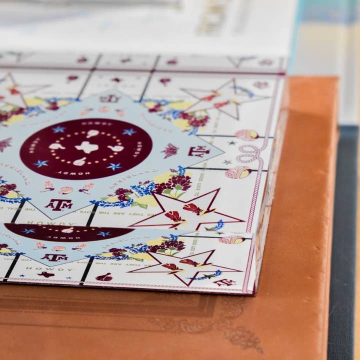 Saturday Silks - Wholesale Decorative Tabletop Object - Texas A&M Aggies Acrylic Block Art2