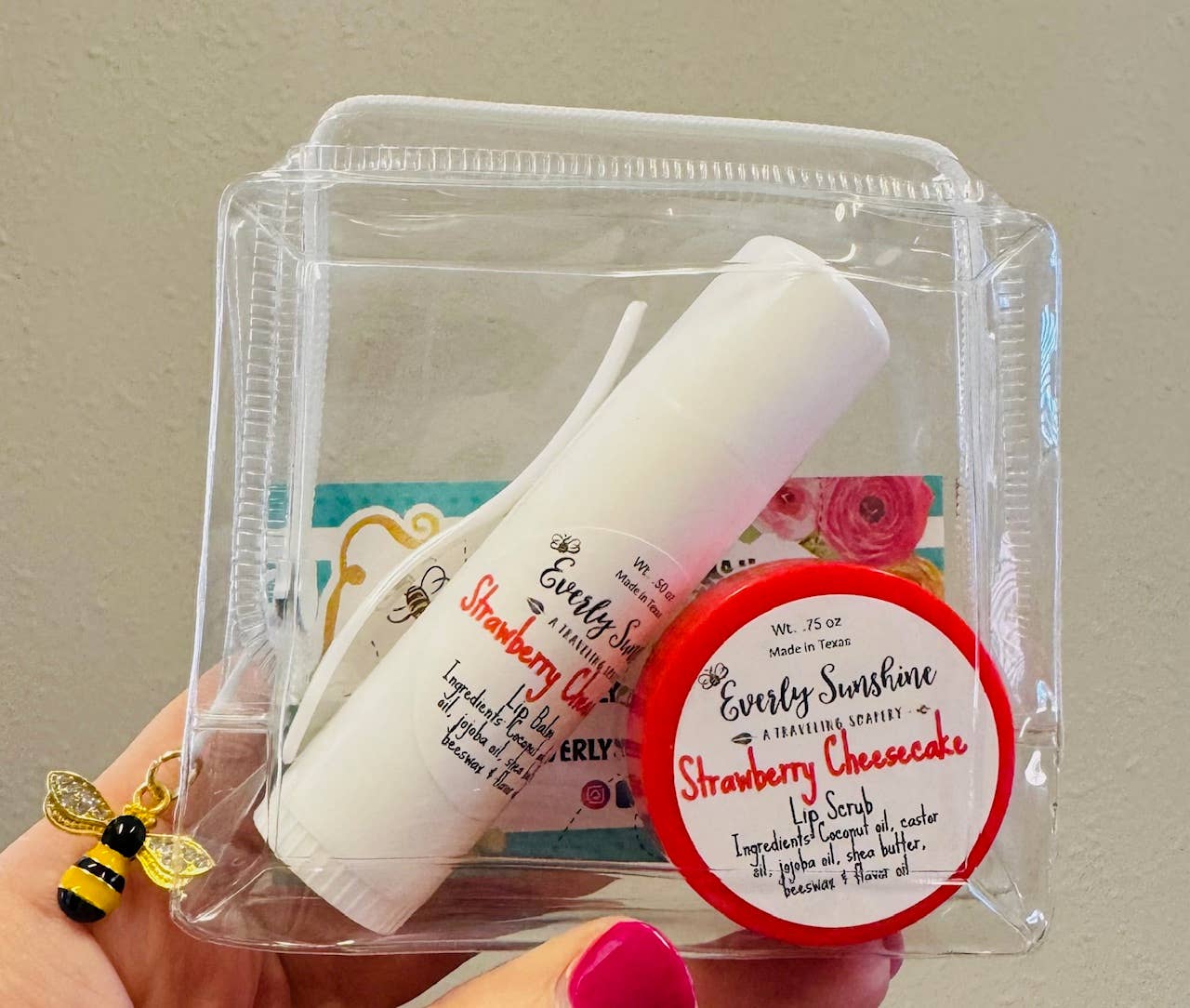 Everly Sunshine a Traveling Soapery – wholesale Lip balm set – Lip Kit - Strawberry Cheesecake