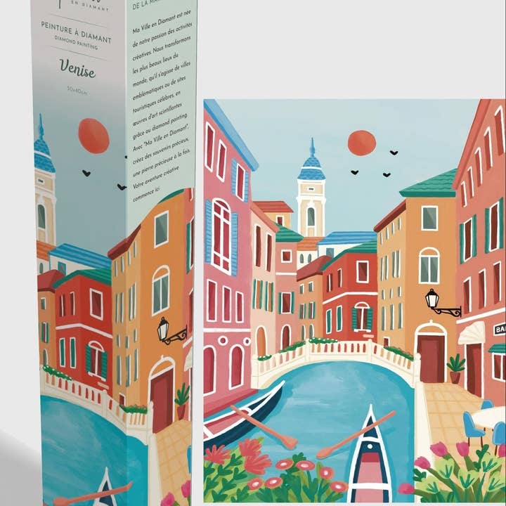 Venise en gondole - Peinture en Diamant pour la vente par Ma Ville en Diamant