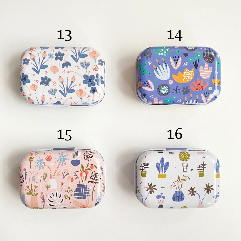 Eight22Crafts – wholesale Embroidery/cross-stitch supplies – Magnetic Needle Tin, Modern Floral Needle Case5