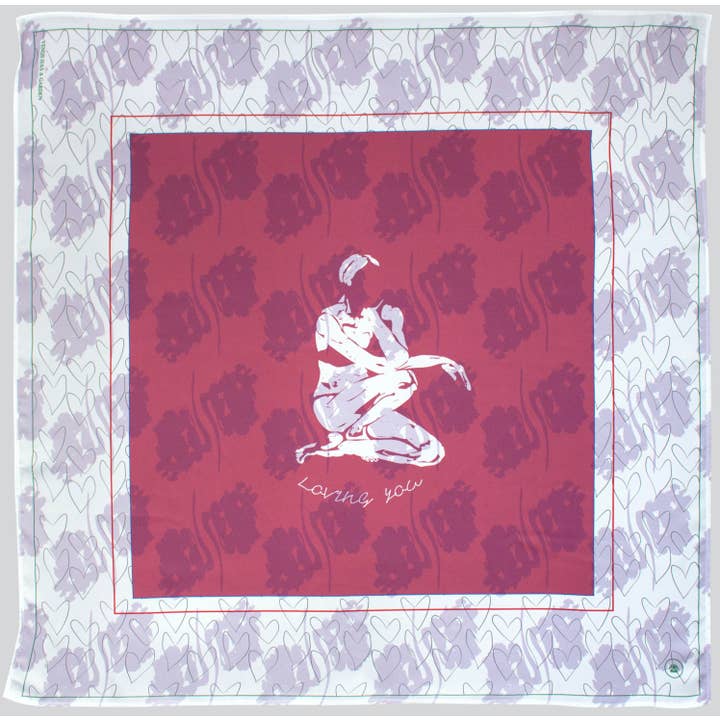 Gardenia Purple Scarf - Women or Unisex for wholesale by Venus Has a Garden