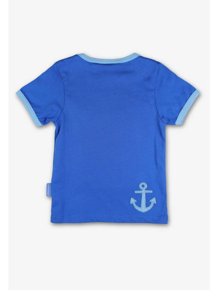 Toby Tiger - Wholesale T-Shirt - Kids - Organic St Ives Boat Applique Short Sleeved T-Shirt