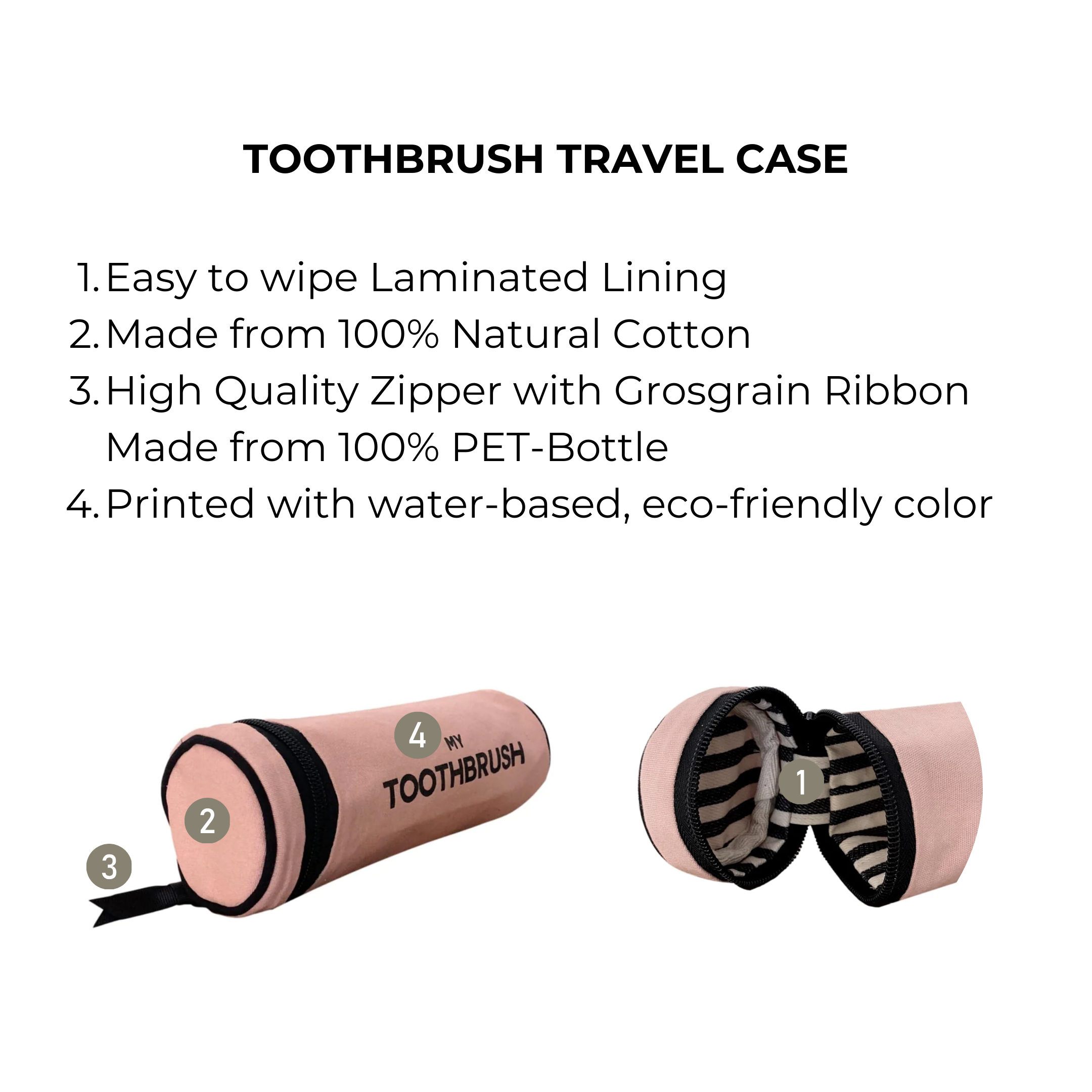 Bag-All - Wholesale Toothbrush Holder - Toothbrush Travel Case, Pink/Blush3