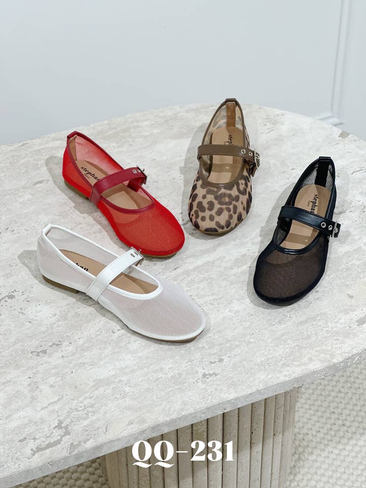 Stephan Paris - Wholesale Flats – Women’s - Light tulle ballet flats QQ-2318