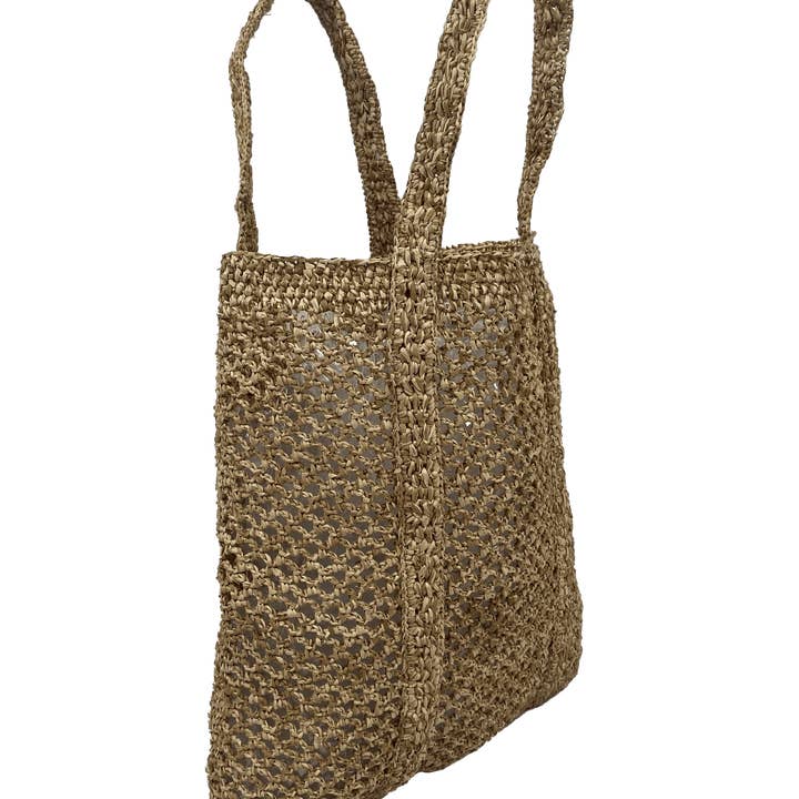 CAMALYA – wholesale Bärkasse - Dam – KUMASI raffiaväska med axelrem3