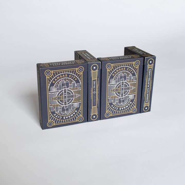 KC Labyrinth - Wholesale Playing Cards - Kansas City Playing Cards - Landmarks - Art Deco - Blue