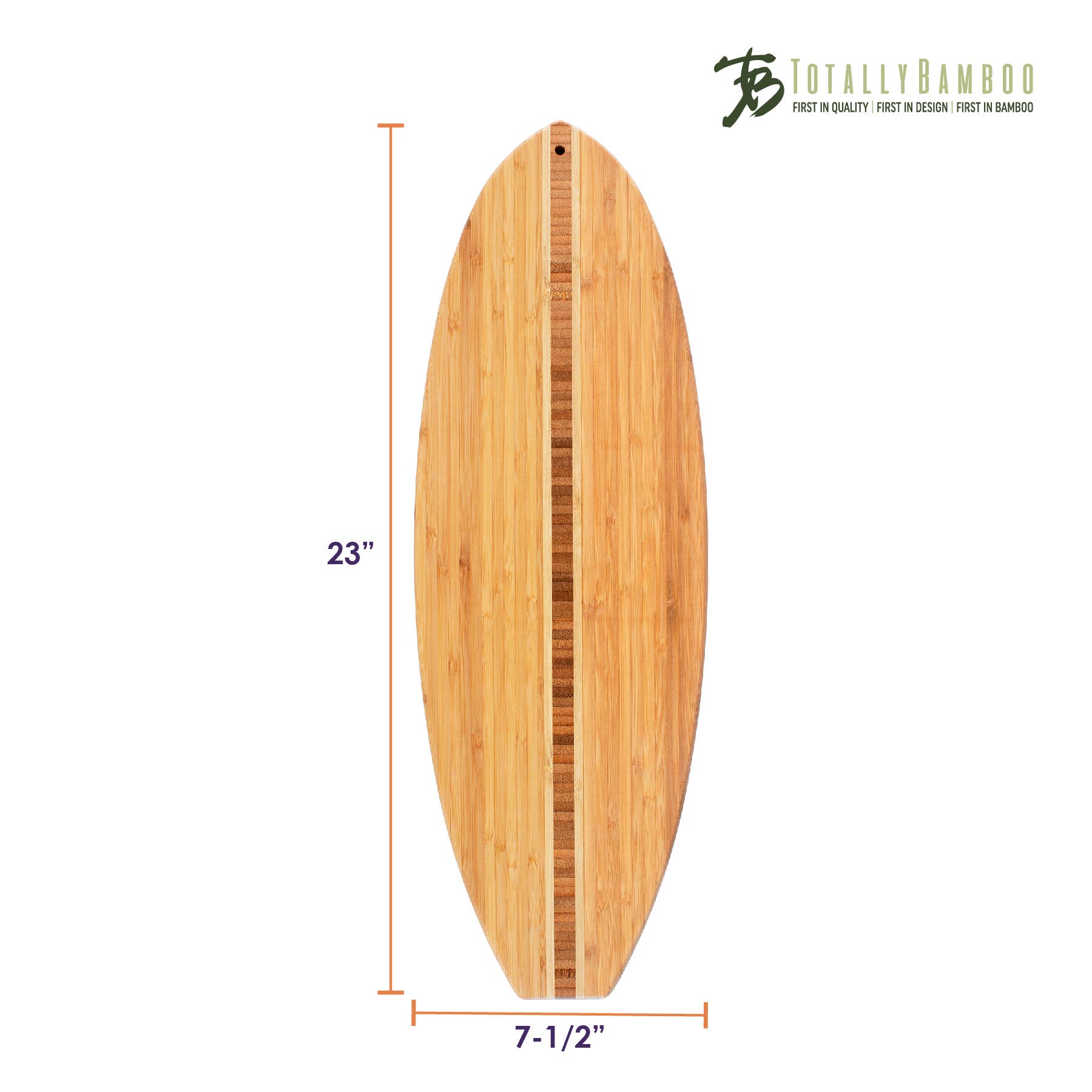 Totally Bamboo - Wholesale Cutting Board - Surfboard Shaped Cutting Board & Charcuterie Serving Board6