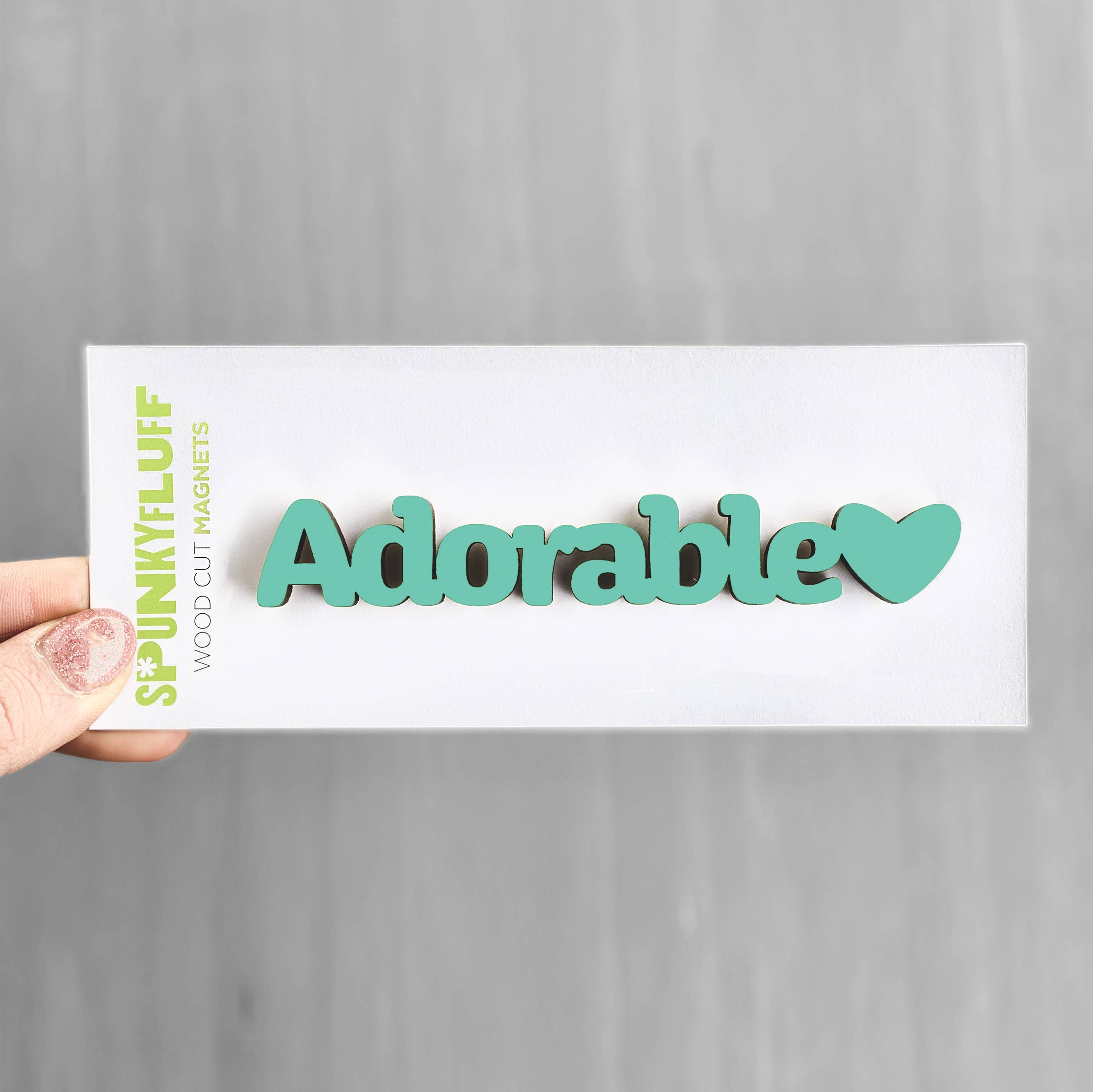 Spunky Fluff - Wholesale Magnet - Adorable Tiny Word Magnet, Cute Wood Word Photo Magnet6