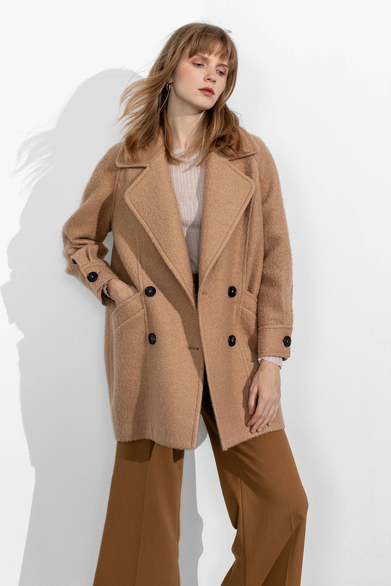 J.ING - Wholesale Coat - Women's - Teddy Coat (Ivory/SandyBrown)1