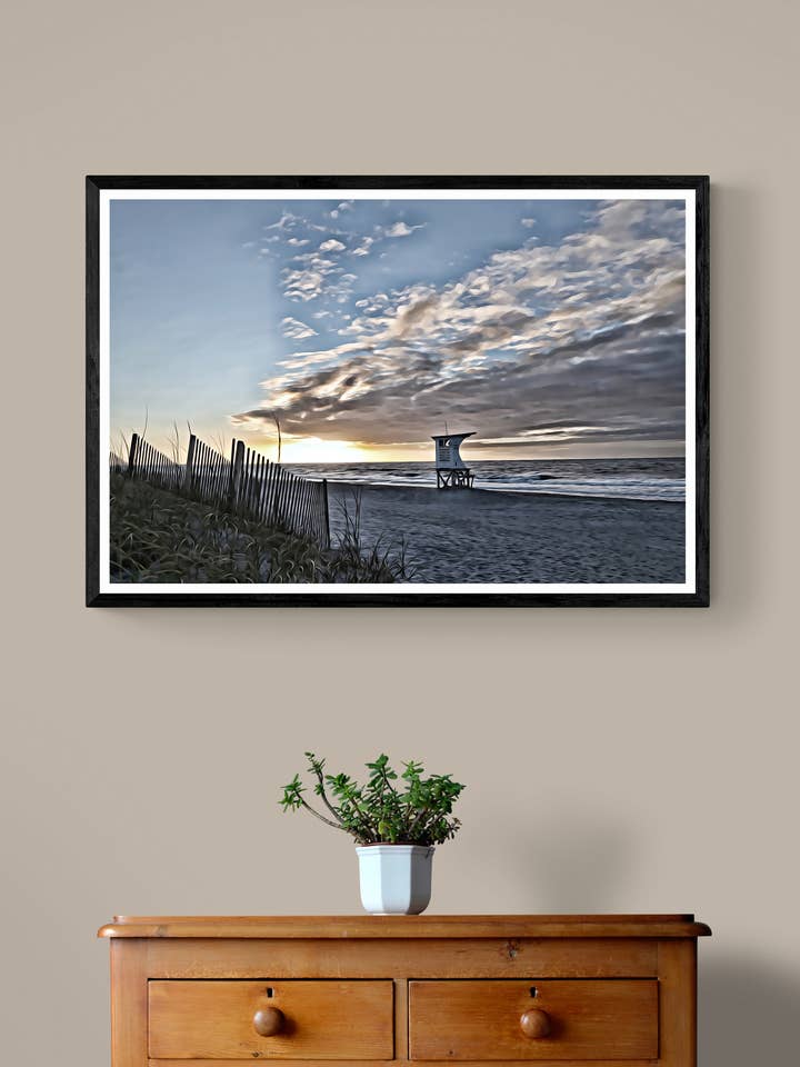 Sunrise on Wrightsville Beach Lifeguard #5 - Graphic for wholesale by Sherry Pfeifle Studio