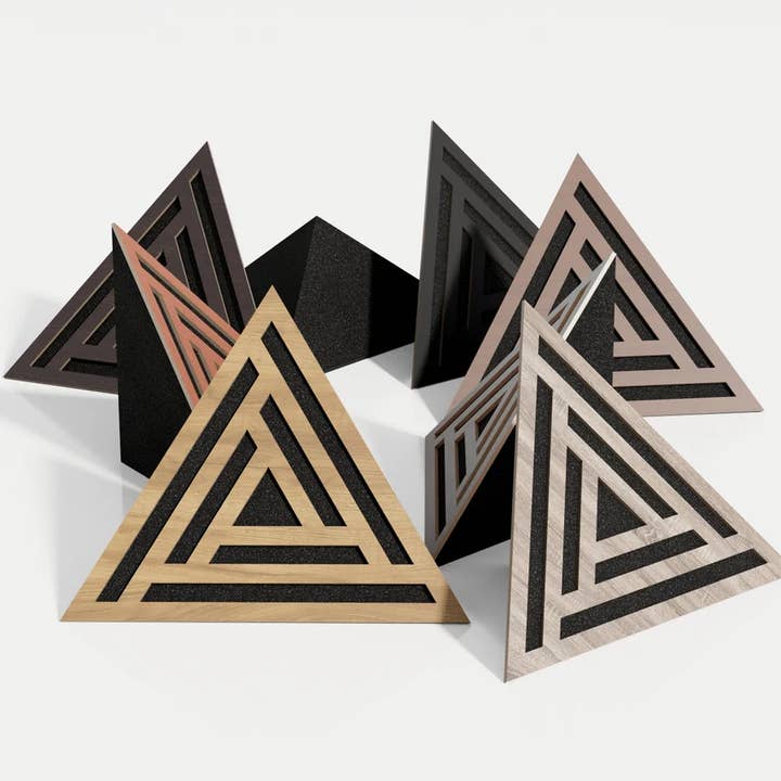 Triangle-SCIFI Acoustic Bass Trap 42x42x42cm with HDF Plate for wholesale by ATB-Sound sp. z o. o.