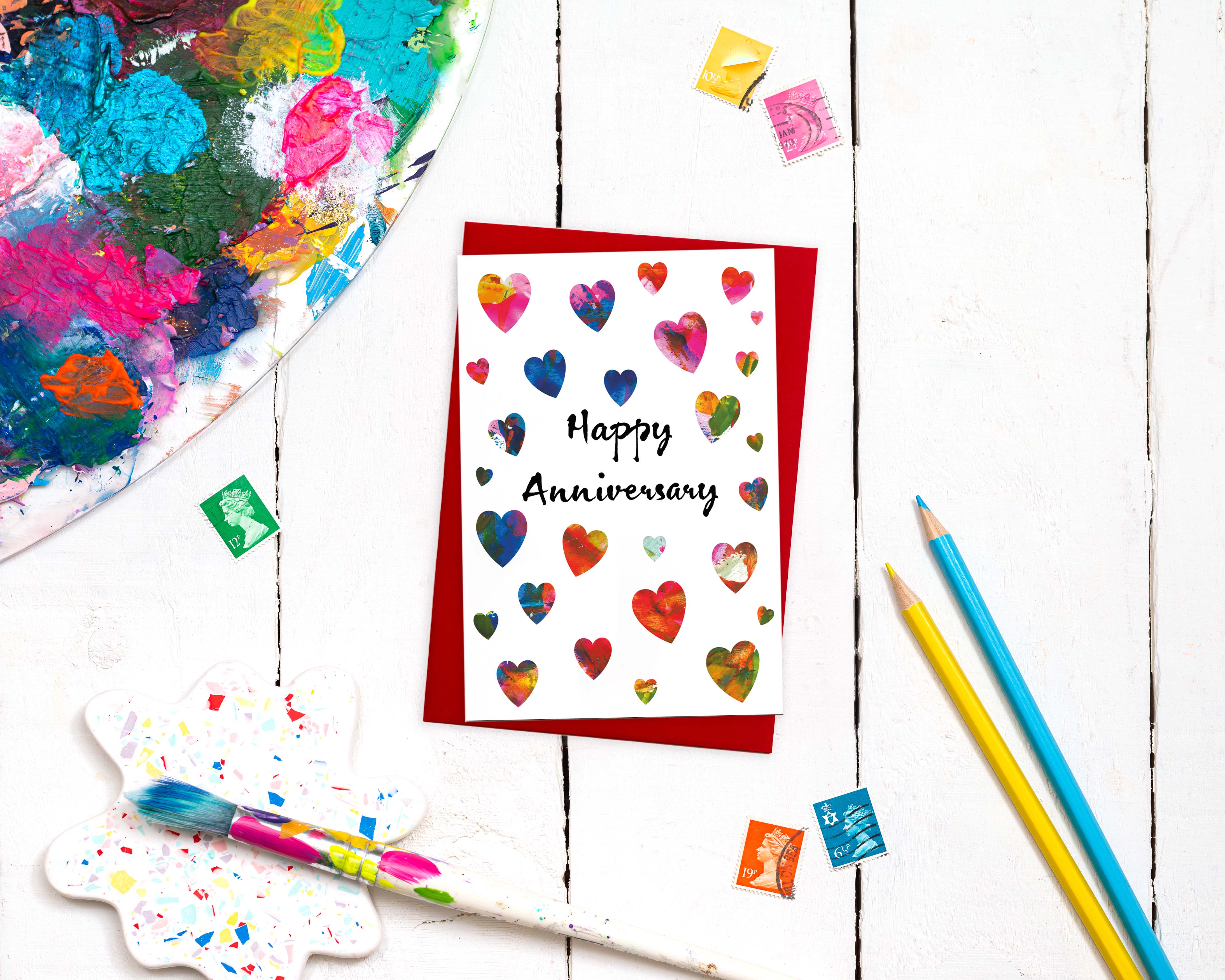 size3art – wholesale Anniversary card – Anniversary Card with Coloured Envelope2