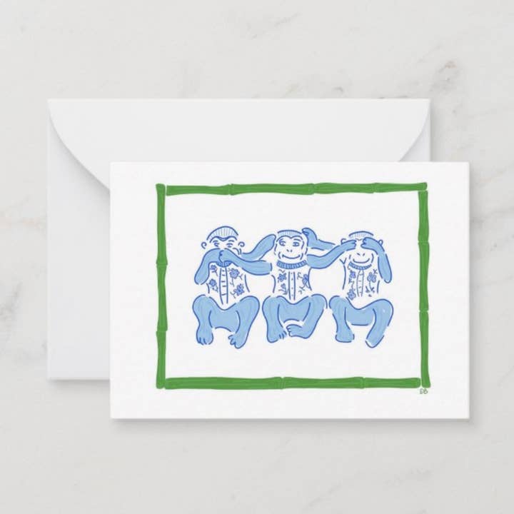 Michael's Monkeys Card Set for wholesale by Ethel B Designs