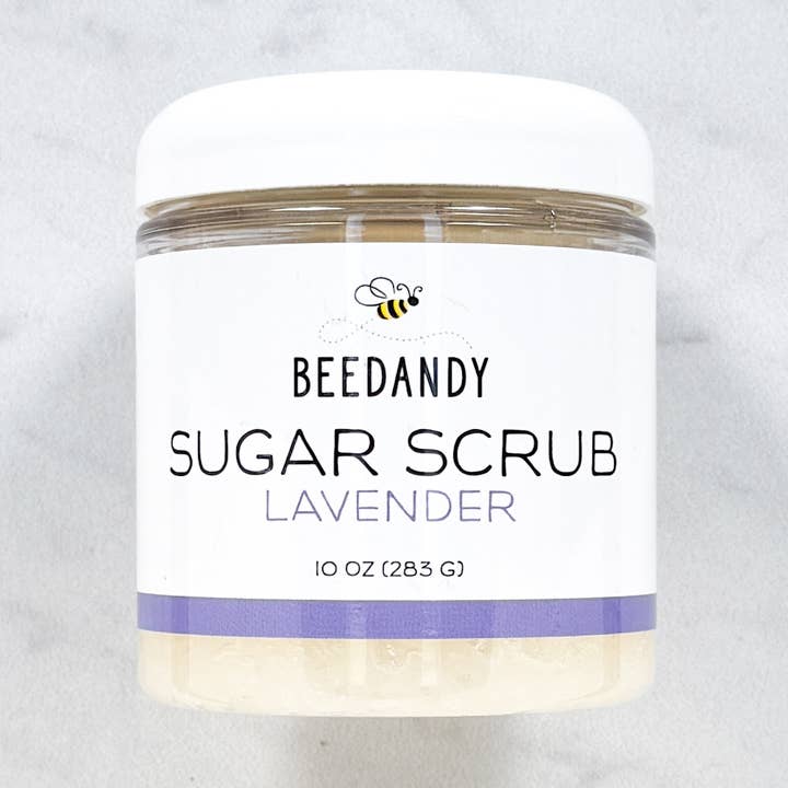 Sugar Scrub, Lavender, all natural exfoliant, body polish for wholesale by Beedandy
