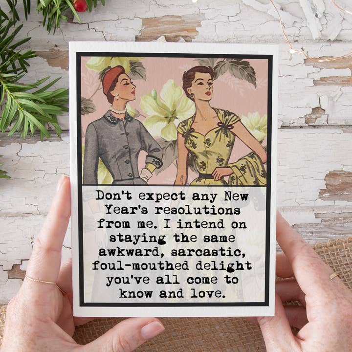 Raven's Rest Studio – Engroshandel Nytårskort – Sjovt nytårskort. Foul-Mouthed Delight.2