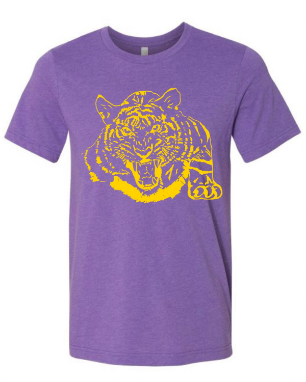Purple Tiger Claw Short Sleeve Tee for wholesale on Faire1