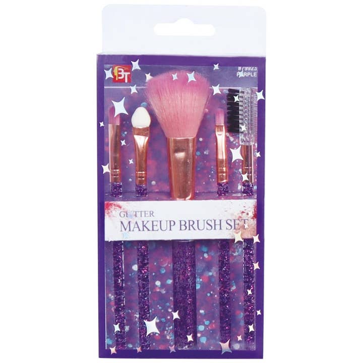 Conjunto de Pincéis de Maquilhagem com Purpurina Roxo por atacado de KT Supply