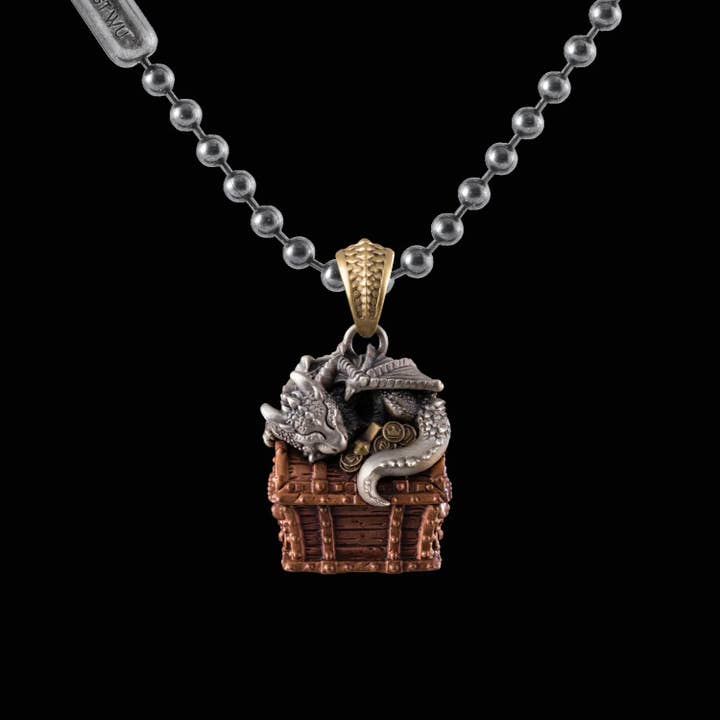 Coppertist.wu - Wholesale Individual Charm/Pendant - Dragon Treasure Chest Pendant1