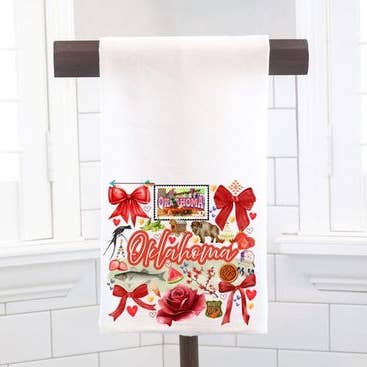 Coquette Oklahoma State, Torchons en Sac de Farine - Cadeau Preppy pour la vente par Moman Sales, Inc.