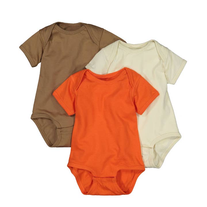 Rabbit Skins Baby Bodysuit 3-Pack - Thankful for wholesale by Rabbit Skins